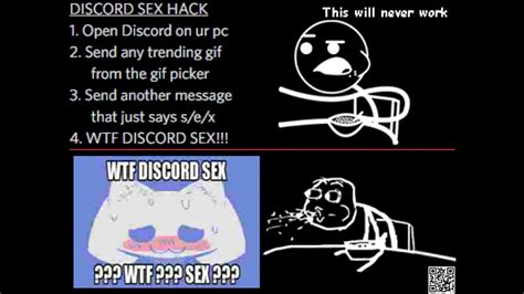 The discovery of the hack seems to have started a few days ago with a tweet by someone called @rebane2001, who shared the following (borderline gibberish) instructions: How 2 @discord sex: Open Discord on the computer. Click GIF picker and send a GIF. Type in chat: "s/e/x" (without quotes) and SEND.
